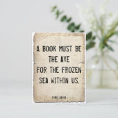 Kafka Quote op Boeken Briefkaart (Staand voorkant)