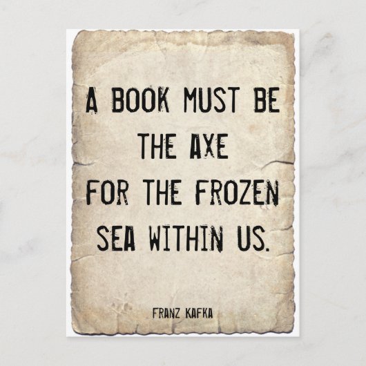 Kafka Quote op Boeken Briefkaart (Voorkant)