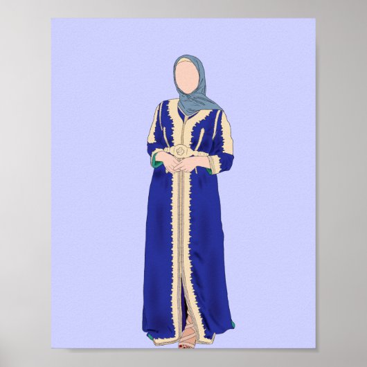 Kaftan - Marokkaanse traditionele Kaftan Poster (Voorkant)