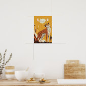 Kafue National Park Zambia Retro Poster (Keuken)