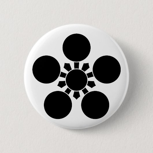 Kaga umebachi ronde button 5,7 cm (Voorkant)