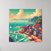 (Kagayaku Umibe) - Schijnende kust Canvas Afdruk (Voorkant)