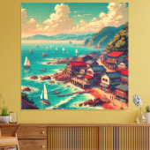 (Kagayaku Umibe) - Schijnende kust Canvas Afdruk (Insitu (Woonkamer))