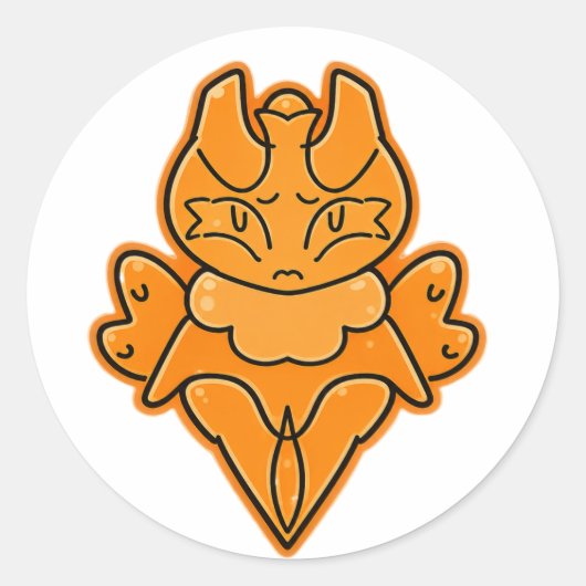Kageko Emberling Fantasie Schepsel Sticker (Voorkant)
