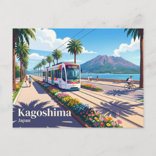 Kagoshima City Tram Japan Briefkaart