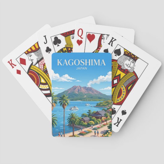 Kagoshima Japan Pokerkaarten (Achterkant)