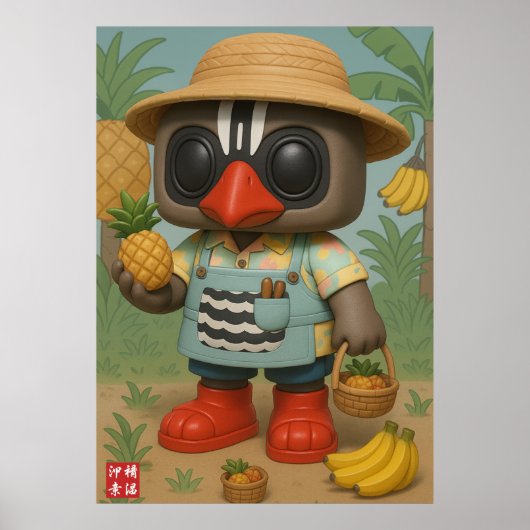 Kagu banaan en ananas producent poster (Voorkant)