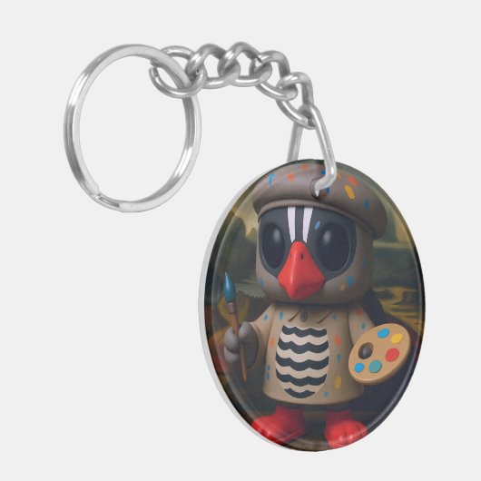 Kagu Mona Lisa Inspiratie Sleutelhanger (Voorkant Links)