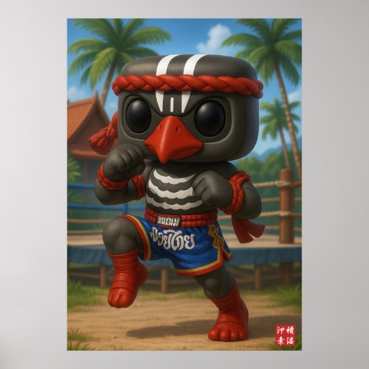 Kagu Muay Thai-vechter Poster (Voorkant)