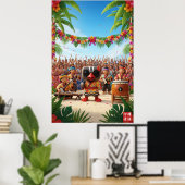 Kagu Okinawa Muziekfestival Poster (Thuiskantoor)