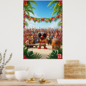 Kagu Okinawa Muziekfestival Poster (Keuken)