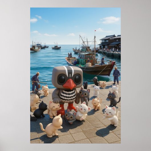 Kagu op Tashirojima (Inspiratie) Poster (Voorkant)