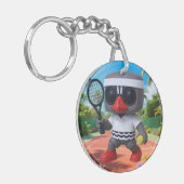 Kagu Tennisspeler Sleutelhanger (Voorkant Links)
