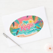 Kagu Tropical Ovale Sticker (Envelop)