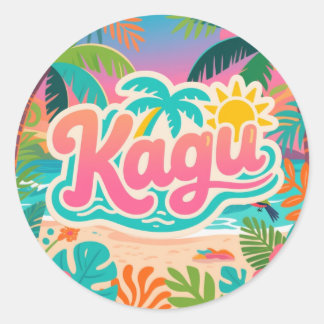 Kagu Tropical Ronde Sticker