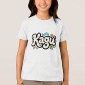 Kagu Tropical Smile voor kinderen Tri-Blend Shirt (Voorkant)