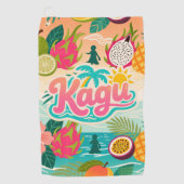 Kagu Tropical Tutti Frutti Golfhanddoek (Voorkant)