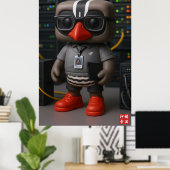 Kagu werkt in het datacenter poster (Thuiskantoor)