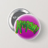 Kah Pow Comic Book Text Ronde Button 5,7 Cm (Voorkant /achterkant)