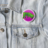 Kah Pow Comic Book Text Ronde Button 5,7 Cm (In situ)