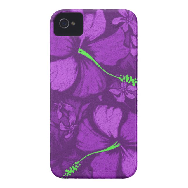 Kahala Hibiscus Hawaiian Lava Rock Illustratie Case-Mate iPhone Case (Achterkant)