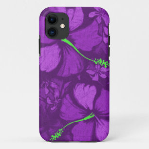 Kahala Hibiscus Hawaiian Lava Rock Illustratie iPhone 11 Hoesje