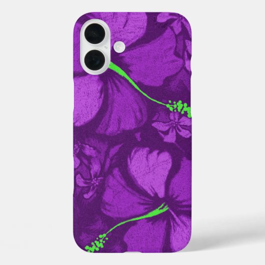 Kahala Hibiscus Hawaiian Lava Rock Violet Case-Mate iPhone Case (Achterkant)