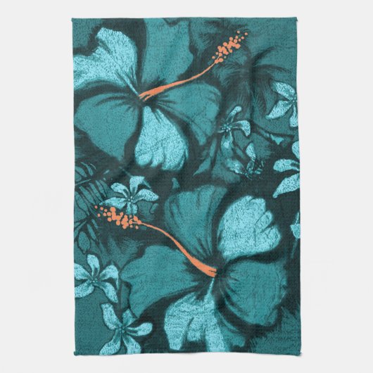 Kahala Hibiscus Hawaiian Tropical Kitchen Towel Theedoek (Verticaal)