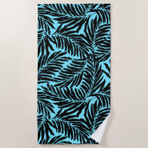 Kahanu Garden Hawaiian Palm Leaves - Aqua Strandlaken