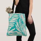 Kahanu Garden Hawaiian Palm Leaves Beach Tote Bag (Dichtbij)
