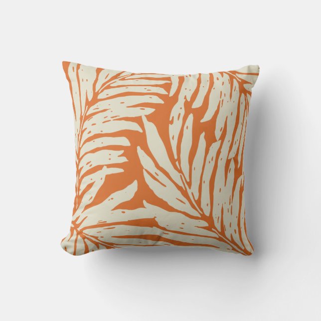 Kahanu Garden Hawaiian Palm Leaves Reversible Kussen (Voorkant)