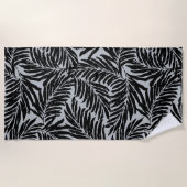 Kahanu Garden Hawaiian Palm Leaves - Silver Strandlaken (Voorkant)