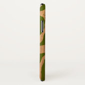 Kahanu Hawaiian Palm Faux Wood in Green Case-Mate iPhone Case (Achterkant / rechts)