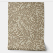 Kahanu Palms Hawaiian Faux Linnen Textuur- Taupe