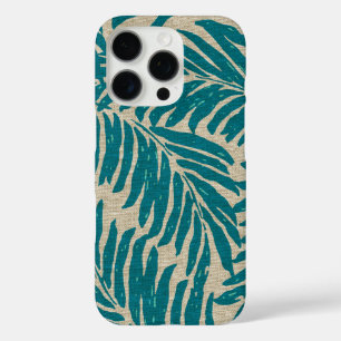 Kahanu Palms Hawaiian Linen Texture iPhone 16 Pro Hoesje