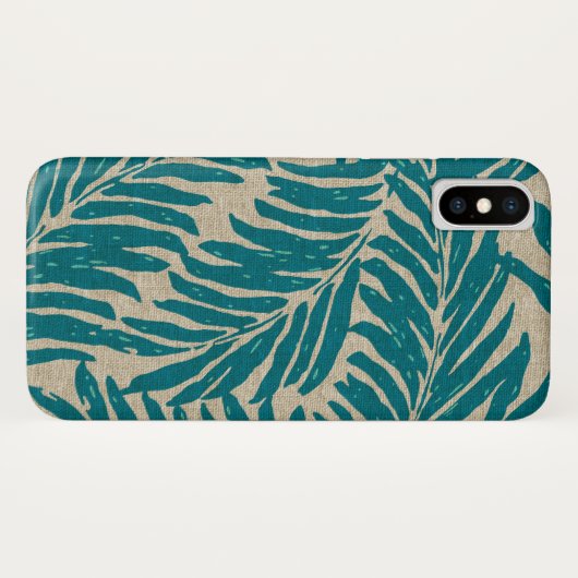 Kahanu Palms Hawaiian Linen Texture Case-Mate iPhone Case (Achterkant (horizontaal))