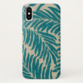 Kahanu Palms Hawaiian Linen Texture Case-Mate iPhone Case (Achterkant)