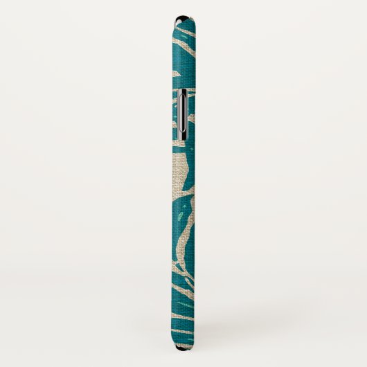 Kahanu Palms Hawaiian Linen Texture Case-Mate iPhone Case (Achterkant / rechts)