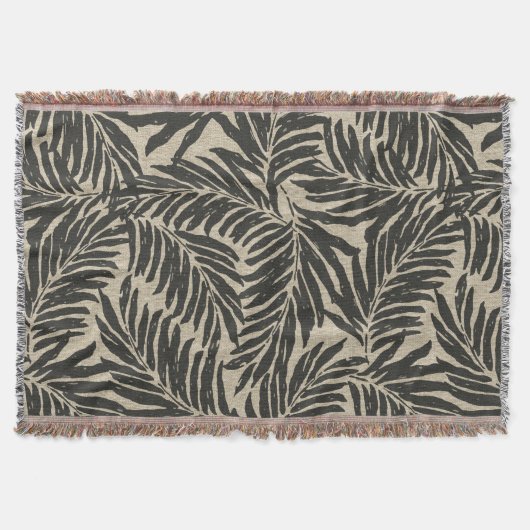 Kahanu Palms Hawaiian Linen Texture Deken (Voorkant)