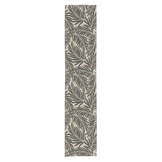 Kahanu Palms Hawaiian Linen Texture Korte Tafelloper (Voorkant)