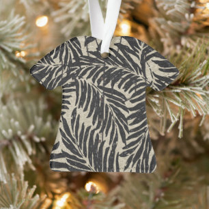 Kahanu Palms Hawaiian nep faux linnen Aloha-shirt Ornament