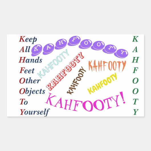 KAHFOOTY! Sticker (Voorkant)