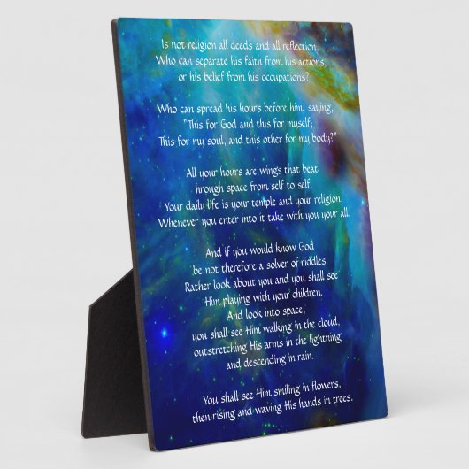 Kahlil Gibran over daden Fotoplaat (Zijkant)