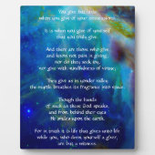 Kahlil Gibran over Giving Fotoplaat (Voorkant)