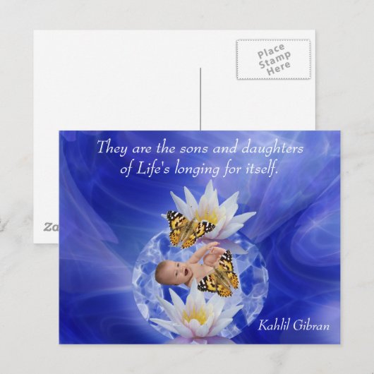 Kahlil Gibran over kinderen Briefkaart (Voorkant / Achterkant)