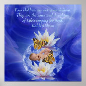 Kahlil Gibran over kinderen en baby's Poster (Voorkant)