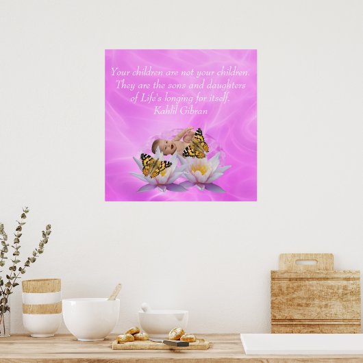 Kahlil Gibran over kinderen Poster (Keuken)