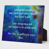 Kahlil Gibran over liefde Fotoplaat (Zijkant)