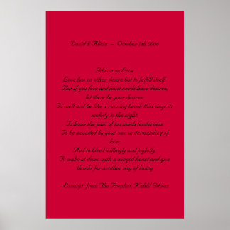 Kahlil Gibran over liefde Poster