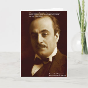 Kahlil Gibran "Wisdom Trotsig" Citaat Cadeaus & Ka Kaart